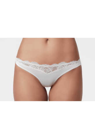 Poirier 15-910 String Ivory Lace Satin ()