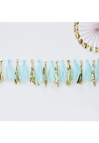 Ginger Ray OB-118 Oh Baby Blue Tassel Garland