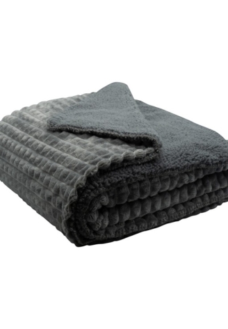 Leeff 18623 Plaid Puk Grey — koc 150×200 cm ()