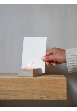 Leeff 18697 Zestaw uchwytu na kartkę Cindy — Enjoy every moment (taupe)