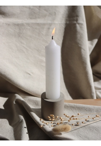 Leeff 18720 Brian — zestaw świec, biały beton