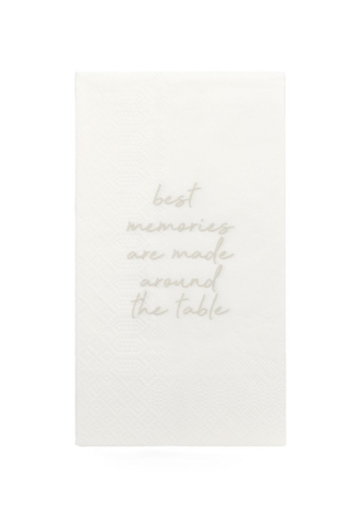 Leeff 18765 Serwetki — 'Best memories are made around the table', białe ()