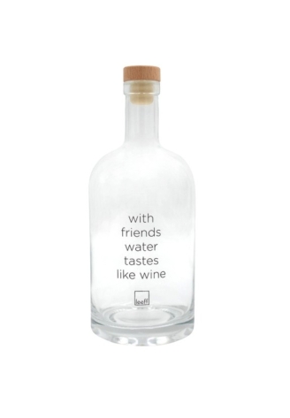 Leeff 18768 Butelka Wendy – "With friends, water tastes like wine" przezroczysta ()