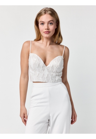 Poirier T-75422 Top | Cekiny ()