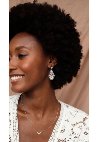 Abrazi Earrings Adele Swarovski Silver