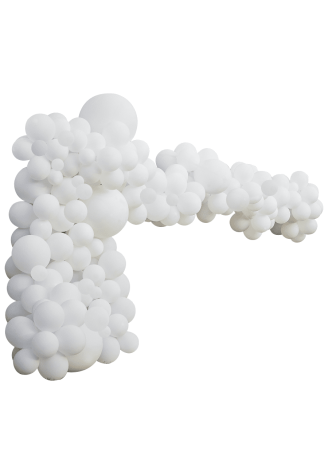 Ginger Ray BA-341 Luxe Balloon Arch Kit White