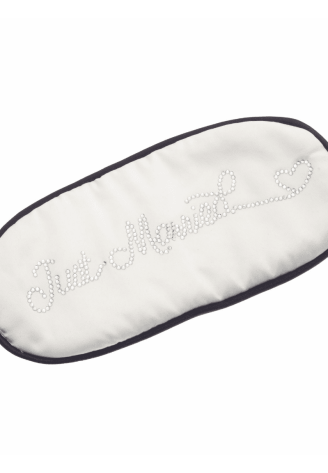 Poirier BN-11 Just Married Sleep Mask Rhinestones Satin