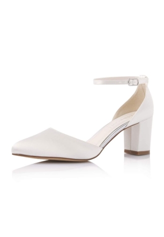 Rainbow Club Charlot Ivory Satin Wedding Shoes ()