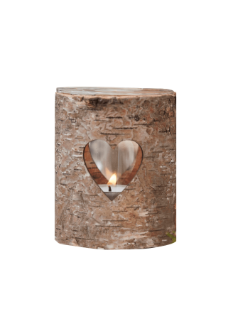 Drewniany świecznik na tealight Ginger Ray CW-228 Rustic Country Heart