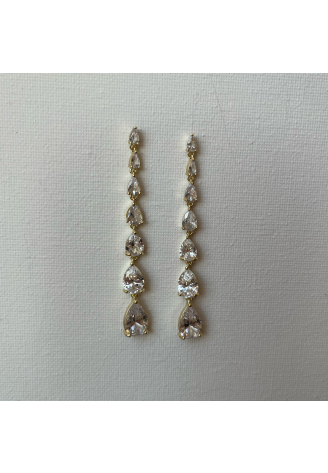 Sally Jane Bridal Ella — złote kolczyki