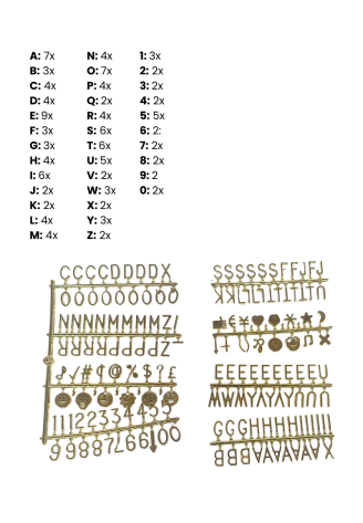 Ginger Ray GO-126 Złota list weselny Złote litery