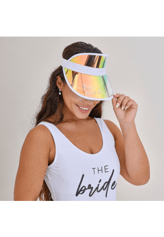 Holograficzny daszek Ginger Ray HEN-149 The Bride Party Cap ()