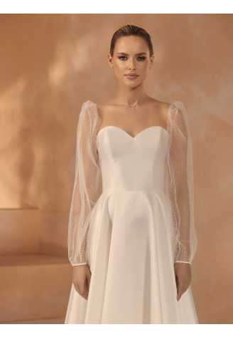 Rękawy tiulowe Bianco Evento R003