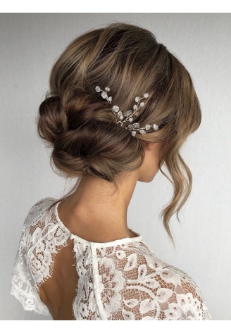 Sally Jane Bridal Lotis Szpilki do Włosów Srebro Przezroczyste ()