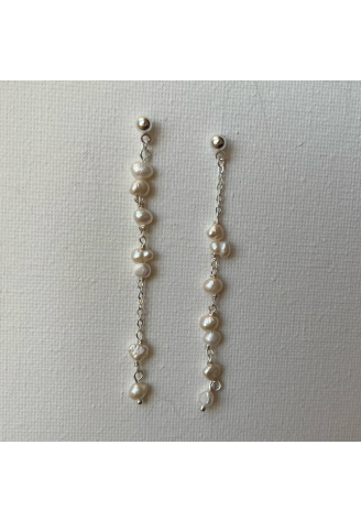 Sally Jane Bridal Mila — srebrne kolczyki z perłami