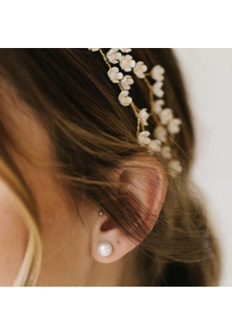 Sally Jane Bridal Kolczyki z masy perłowej, pozłacane