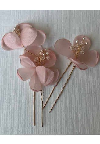 Sally Jane Bridal Poppy Aqua Hairpins Złoty