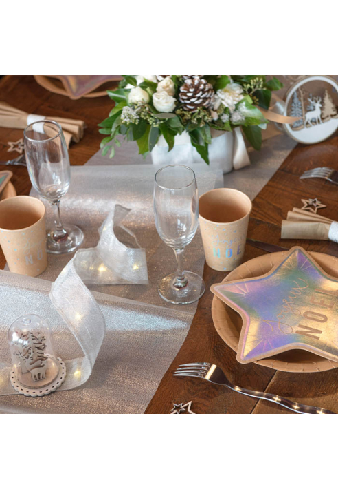 Bieżnik na stół Santex Metaliczny Srebrny