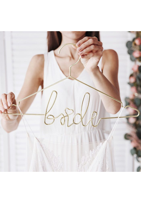 Metalowy wieszak Bride Złoty ()
