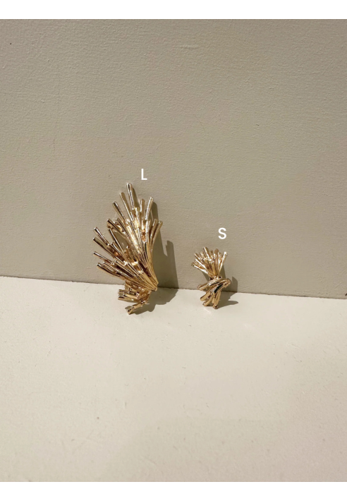 Kolczyki Lizeron Iris – asymetryczna para (duże/małe) ()