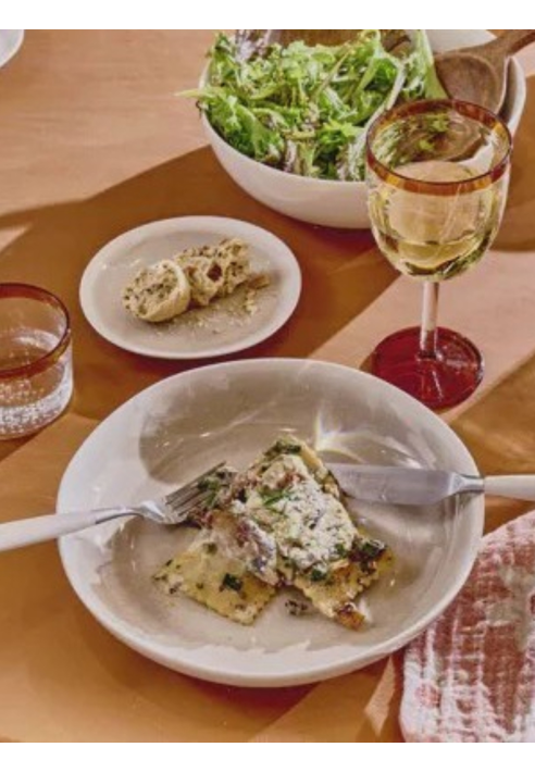 Pomax RENOIR – Zestaw sztućców 16-elementowy 18/10 – Stal nierdzewna – Biały