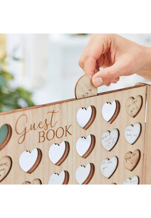 Księga gości Ginger Ray BR-384 Botanical Wedding Four in a Row