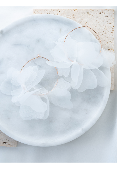 Perlenbräute Flora Kolczyki