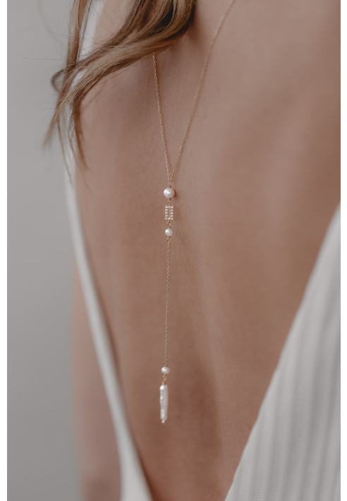 Juvelan High Art Back Naszyjnik panny młodej