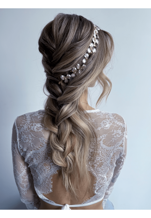 Sally Jane Bridal Ivy Różowy Hairvine Srebrny ()