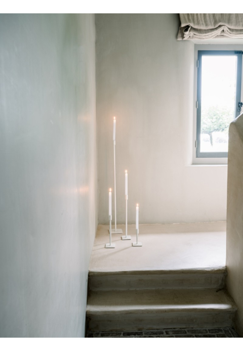 Leeff 18264 Fynn — stojak podłogowy na świecę, biały