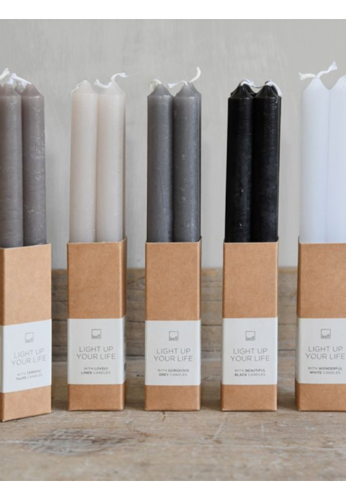 Leeff 18425 Świeczki stołowe Dewi — białe, zestaw 4