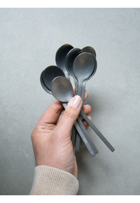 Leeff 18468 Łyżeczki Charlot, zestaw 4, srebrne