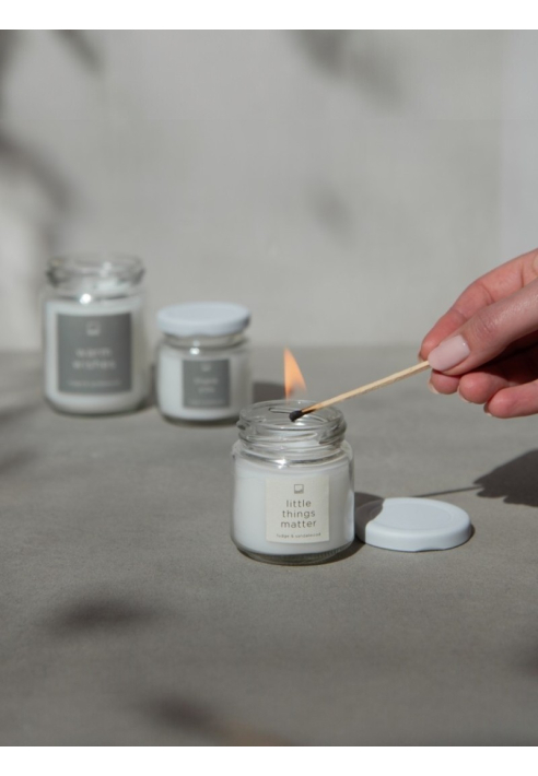 Leeff 18611 Jar Candle S – Little things matter, biały