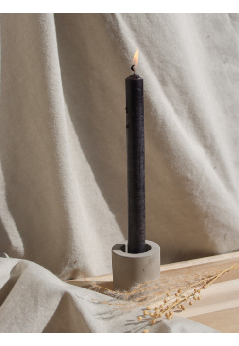 Leeff 18716 — Zestaw świec stołowych Donna, czarny