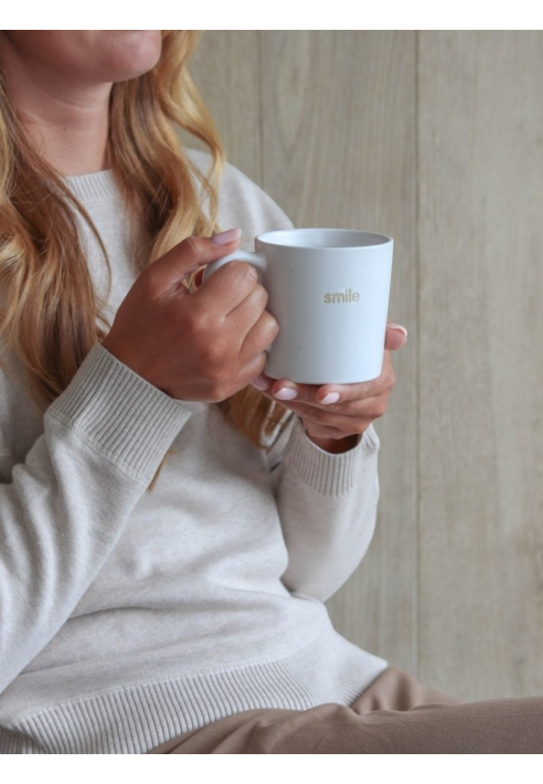 Leeff 18778 Kubek Morris — smile, biały