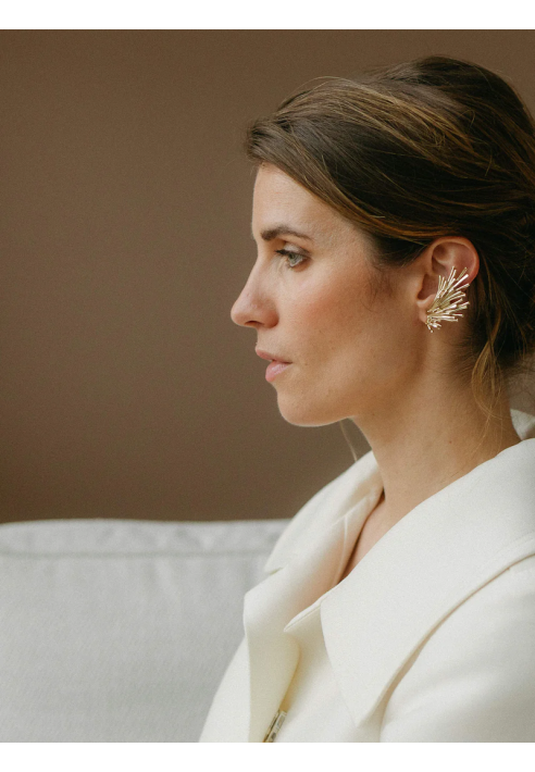 Kolczyki Lizeron Iris – asymetryczna para (duże/małe)