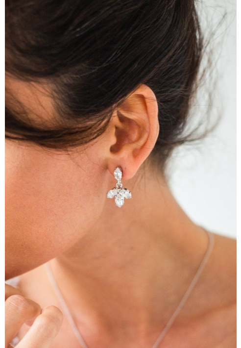 Abrazi Srebrne kolczyki Kylie Swarovski