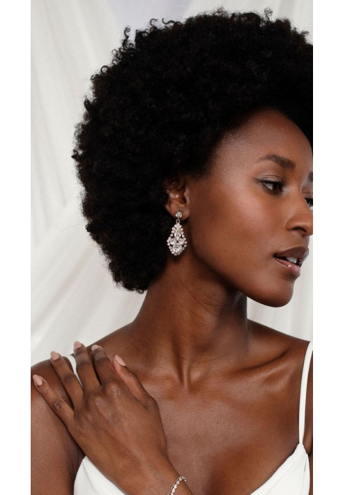 Abrazi Złote kolczyki Adele Swarovski