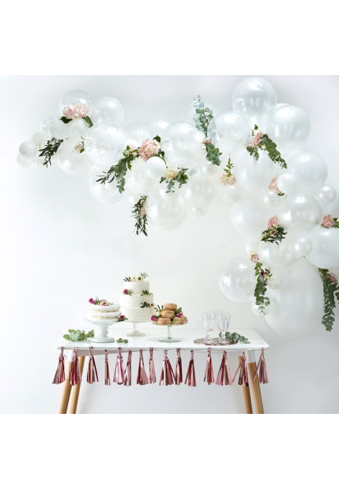 Biała kokarda balonowa BA-306 | Ginger Ray ()