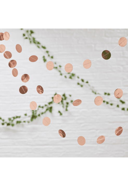 Ginger Ray BB-277 Girlanda Beautiful Botanics Circles w kolorze różowego złota ()