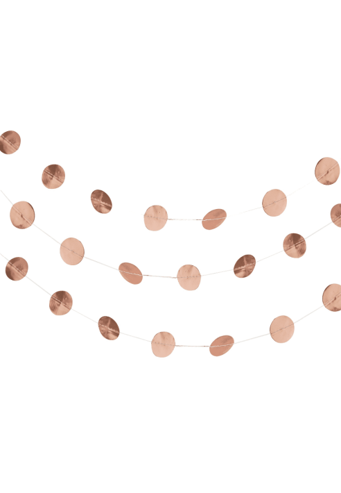 Ginger Ray BB-277 Girlanda Beautiful Botanics Circles w kolorze różowego złota