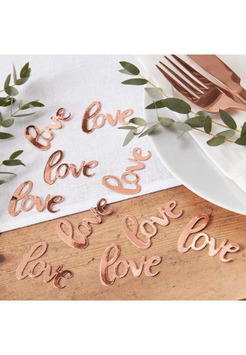 Ginger Ray BB-319 Piękne konfetti ślubne Botanics Love w kolorze różowego złota ()