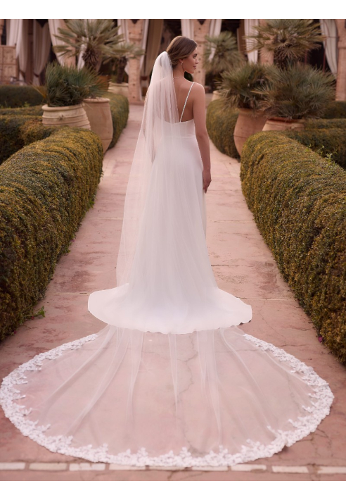 Bianco Evento S533 – welon z tiulu w kolorze kości słoniowej, 350 cm ()