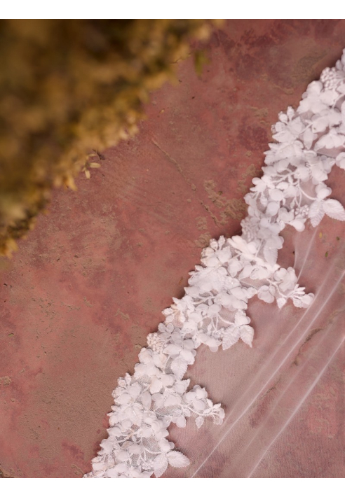 Bianco Evento S533 – welon z tiulu w kolorze kości słoniowej, 350 cm