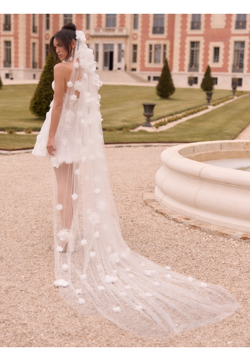 Bianco Evento S546 – welon z tiulu, kolor kości słoniowej, 300 cm