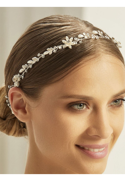 Bianco Evento 2904 kwiaty-perły-pasmo-włosów