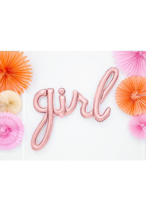 Balon foliowy dziewczynka różowe Złoty (77 cm) ()