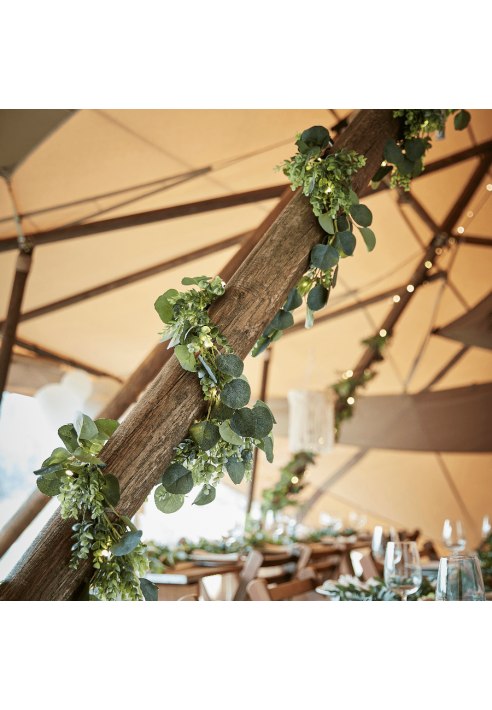 Ginger Ray BRA-302 Sztuczna girlanda Botaniczne liście i światła ()