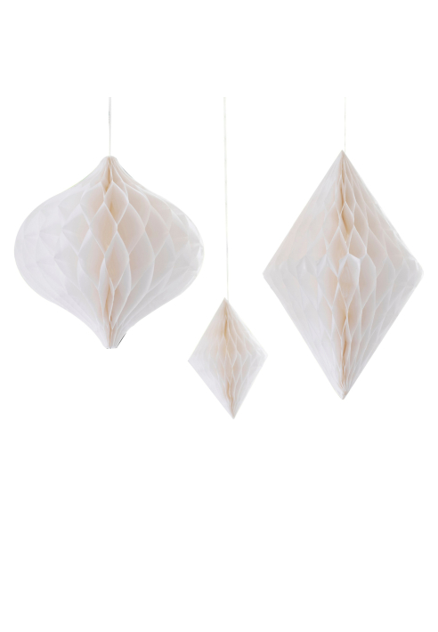 Ginger Ray BW-435 Honeycombs White