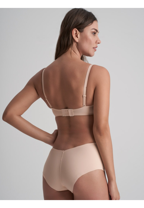 BYE BRA Low Back Mid Waist Brief Beżowy ()